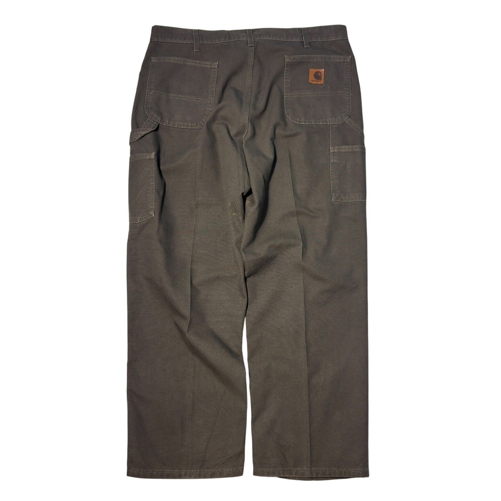 Vintage Carhartt Carpenter Pants Mens 40x30‎ Moss Green Canvas Dungaree B11 Mos
